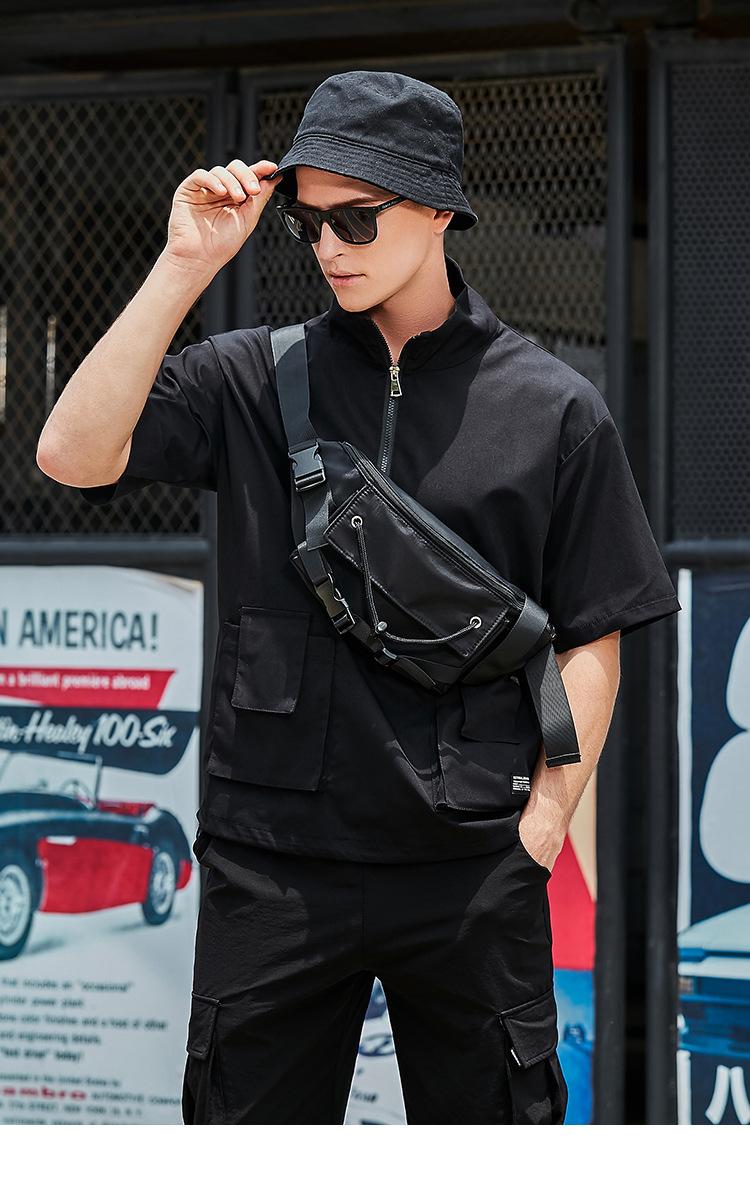 Product Introduction of 2025 New Trendy Crossbody Bag for Men Summer Ins Japanese Style Small Backpack Student Sports Waist Bag Unisex Casual Shoulder Chest Bag 3