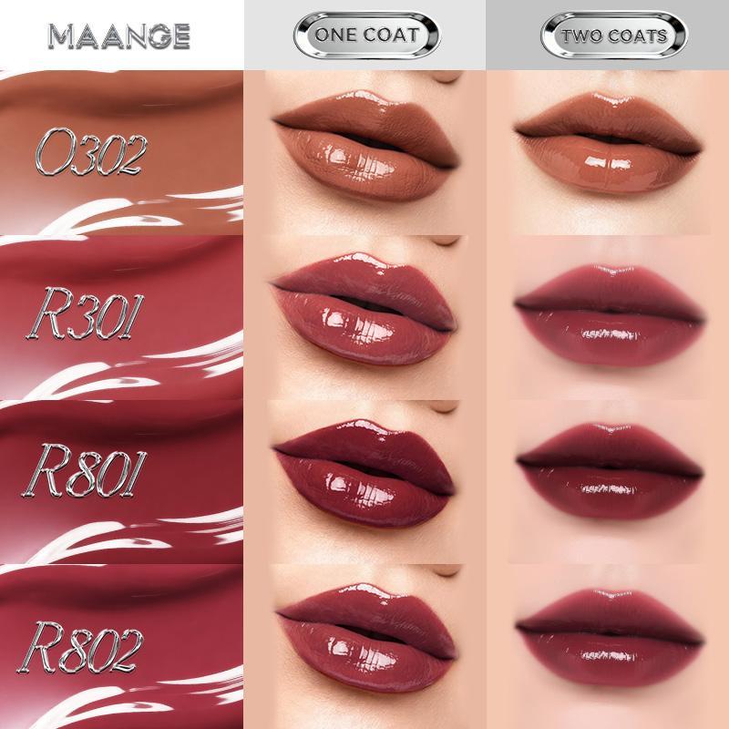 MAANGE Glasting Lip Tint 24 Shades – Tahan Lama, Anti Transfer & Melembapkan Bibir Gelap