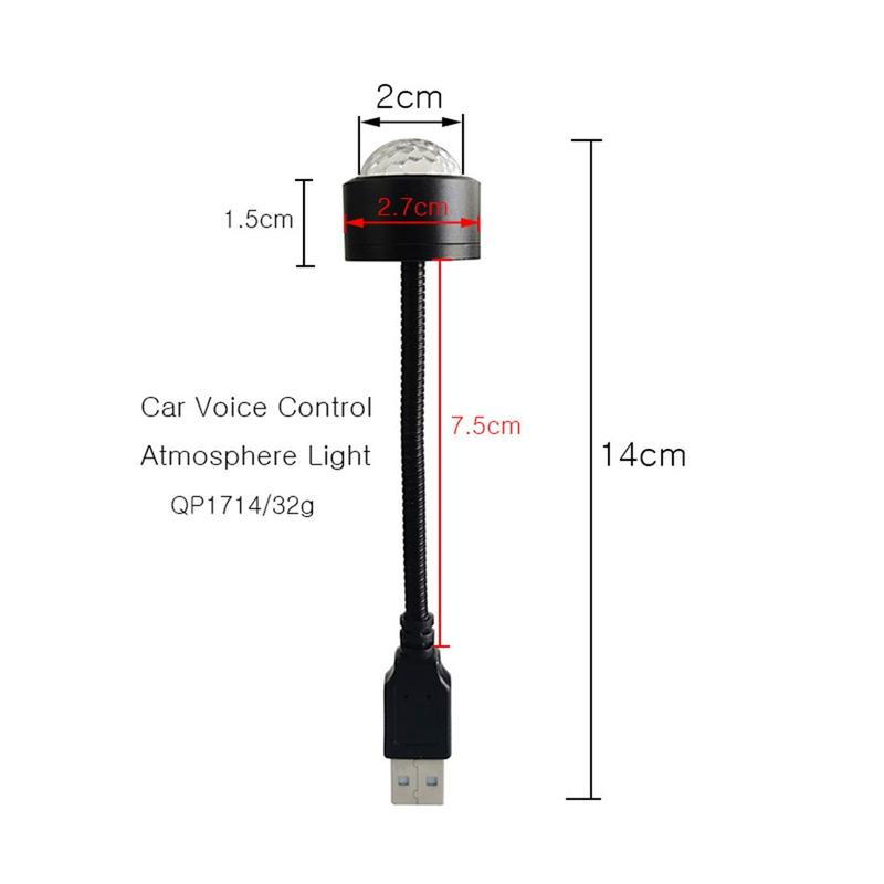 Product Introduction of TOPSCOR Lampu Atmosfir LED USB Warna-Warni Dengan Kontrol Suara Untuk Mobil 2