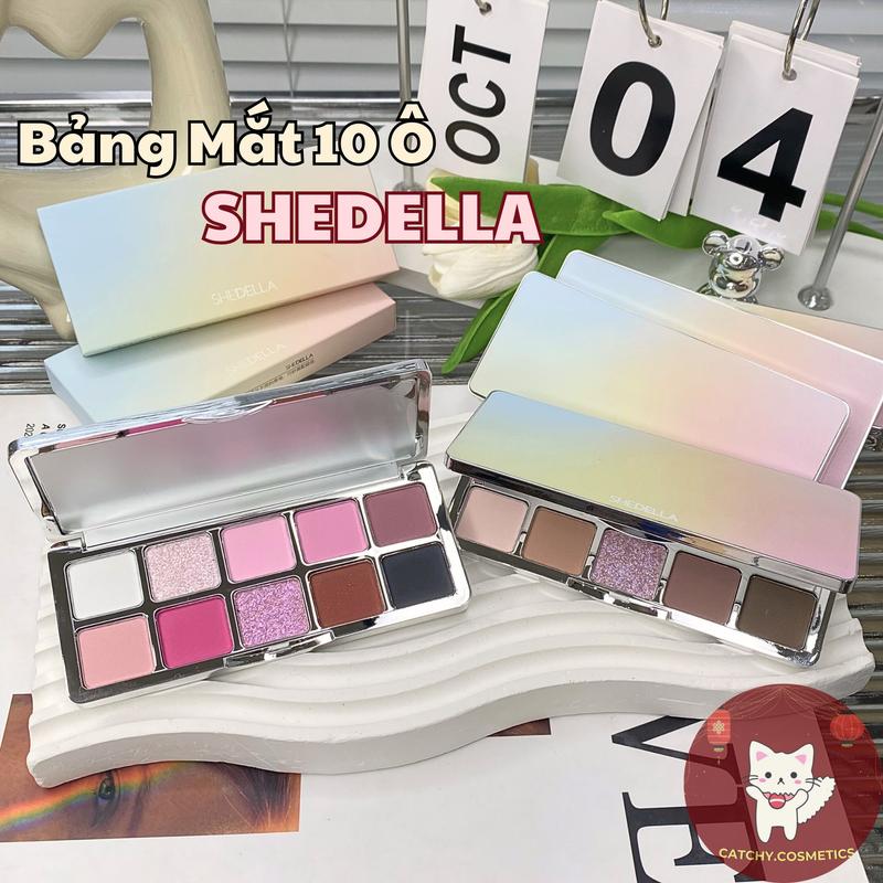 [SHEDELLA] Bảng Phấn Mắt SHEDELLA 10 Ô Pastel Cầu Vồng Mùa Hè, Nhũ Lì Tone Màu Sặc Sỡ (MÃ BD)
