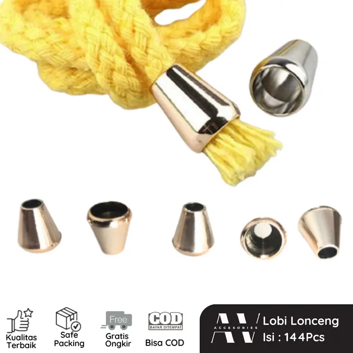 AVACC Lobi Lobi Stopper Lonceng Ujung Tali Rose Gold Murah