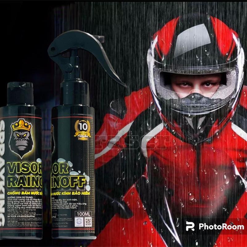Dung Dịch Lau Kính Nón Bảo Hiểm FullFace Sprayking - Chống bám nước trên kính nón, chai dung tích 100ml