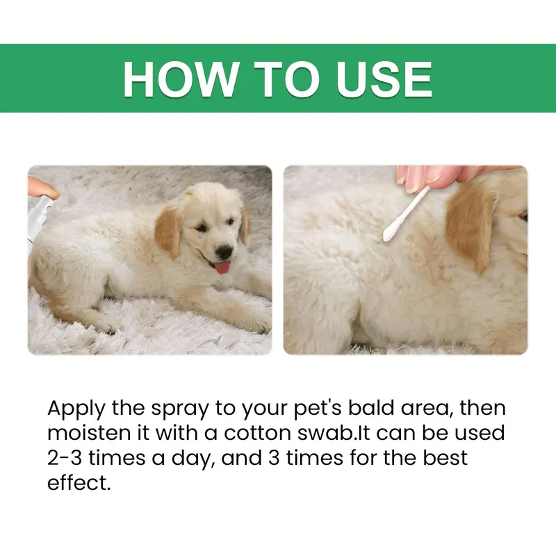 Pet Hair Regrowth Spray, Hair Stengthening Spray for Dogs & Cats, Pets Hair Care Product 3