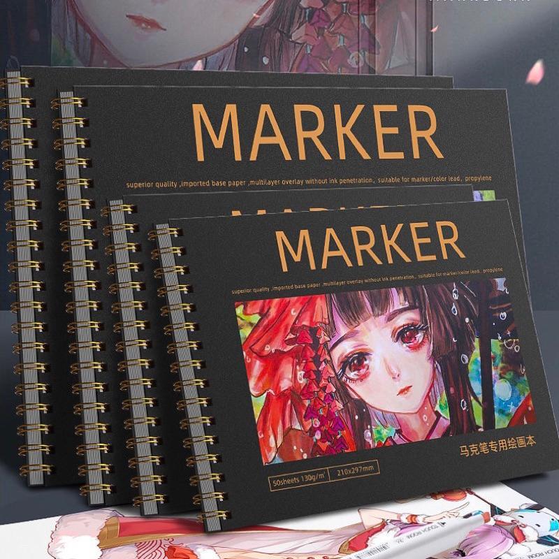 [ DaVinci ] Sổ A4 vẽ marker gốc cồn,dầu,nước không thấm 0