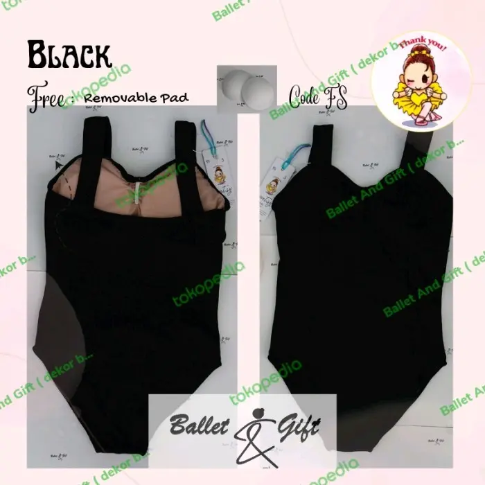 Wide Strap Camisole Ballet Leotard with Chest Pad Teens to Adults - size 5
