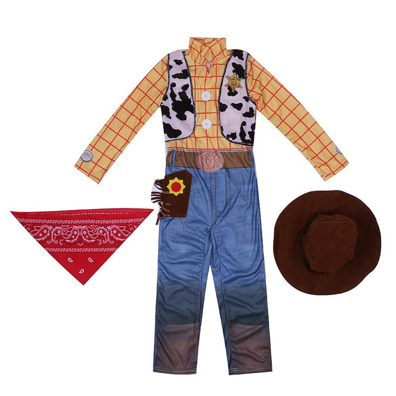 Product Introduction of Child Boy Cowboy Woody The Western Sheriff Kids Fancy Dress Halloween Carnival Party Cosplay Costume Kindergarden Performance 12