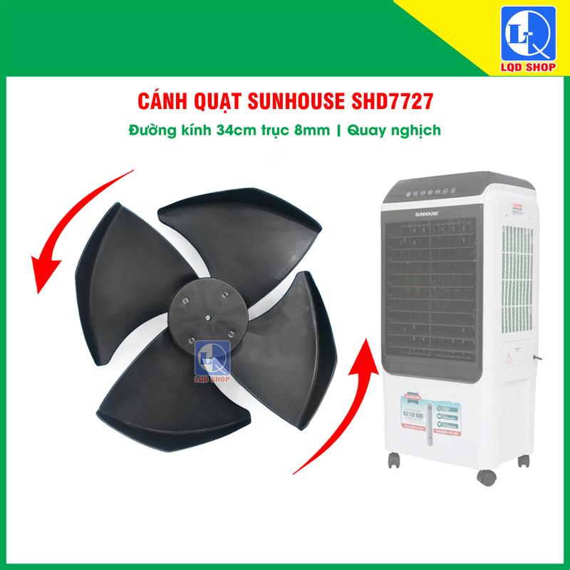  Cánh quạt hơi nước Sunhouse SHD7727 đường kính 34cm trục 8mm Chất liệu nhựa ABS bền chắc 