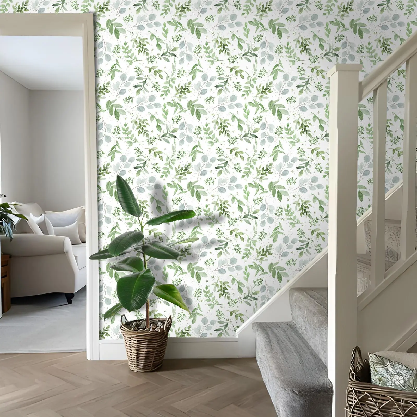 Leaf Pattern Wall Sticker, 1 Count Self Adhesive Wall Decal, Removable Waterproof Wall Sticker for Home Living Room Bedroom Dormitory Cabinet