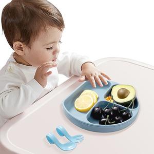 Đĩa silicon cho trẻ em, cấp thực phẩm, phụ kiện ăn dặm cho bé, muỗng đặc biệt cho trẻ em, chịu nhiệt độ cao, dao kéo an toàn cho trẻ em baloch  o  bevaolop  1