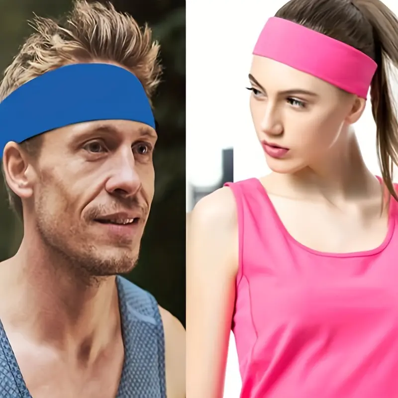 [Sport Hairband] Soft, Breathable 1pc Unisex Sports Hairband |   Sweat Absorbent - Perfect for Running, Fitness, and Yoga! 2