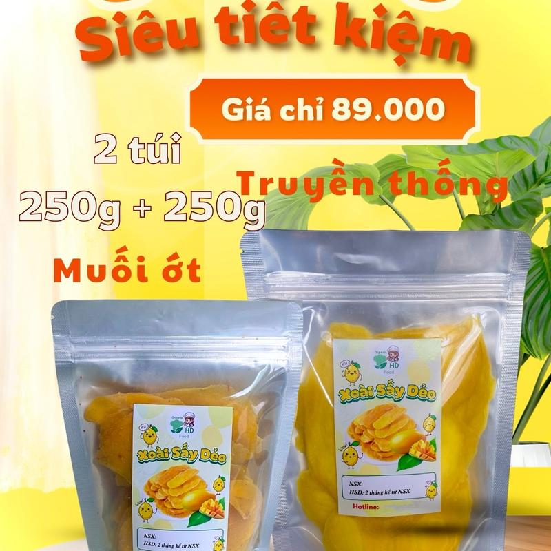 Combo 2 túi Xoài sấy dẻo chuẩn loại 1. Khách tự chọn vị  Food Ăn Vặt mẹ rô Chua Snack Chua Snack Thức Ăn