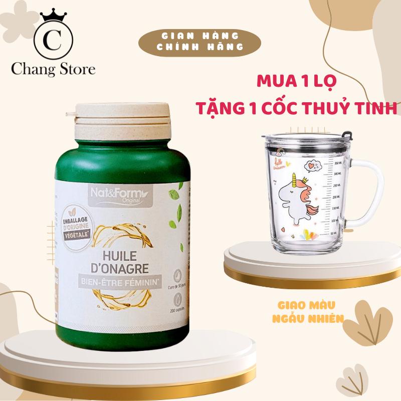 [TẶNG CỐC THUỶ TINH 400ML] TINH DẦU HOA ANH THẢO NAT&FORM PHÁP 200 VIÊN
