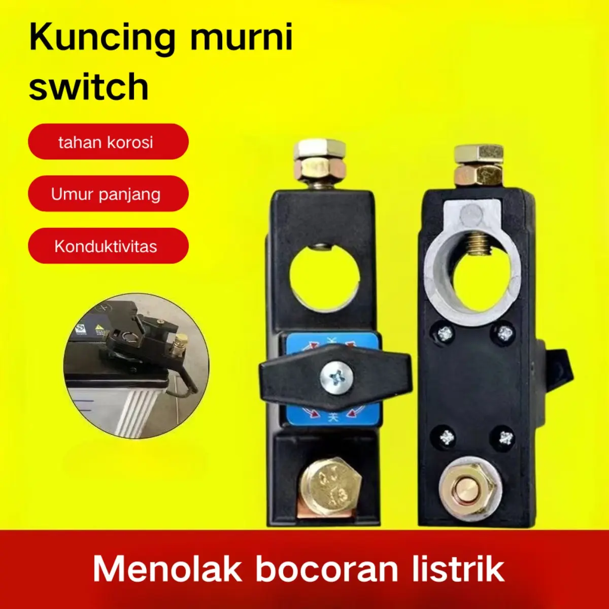 Saklar Pemutus Daya Aki Mobil, Pemutus Daya Manual dan Otomatis, Protektor untuk Mencegah Kehilangan Daya dan Kebocoran Listrik, Pengaman Cerdas untuk Sistem Kelistrikan Mobil dan Penghenti Daya Utama