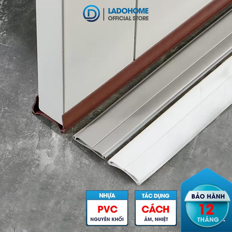 [LADOHOME] Thanh nệp chân cửa chặn côn trùng, cách âm, cách nhiệt nhựa PVC đúc nguyên khối chịu nhiệt, dùng được ngoài trời, không thấm nước + tặng kèm 8 miếng dán 2 mặt