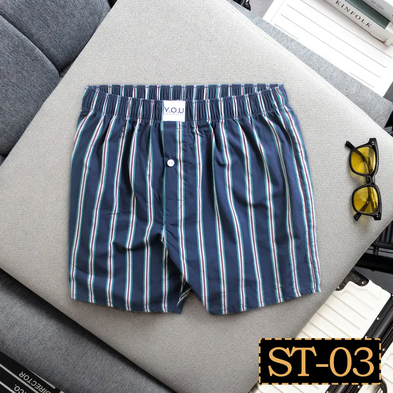 Quần Đùi YOU Kate Cotton Mềm Mịn Thoáng Mát Mặc Ở Nhà, Đi Ngủ Thoải Mãi Họa tiết Sọc Tăm Size 40-90kg 5