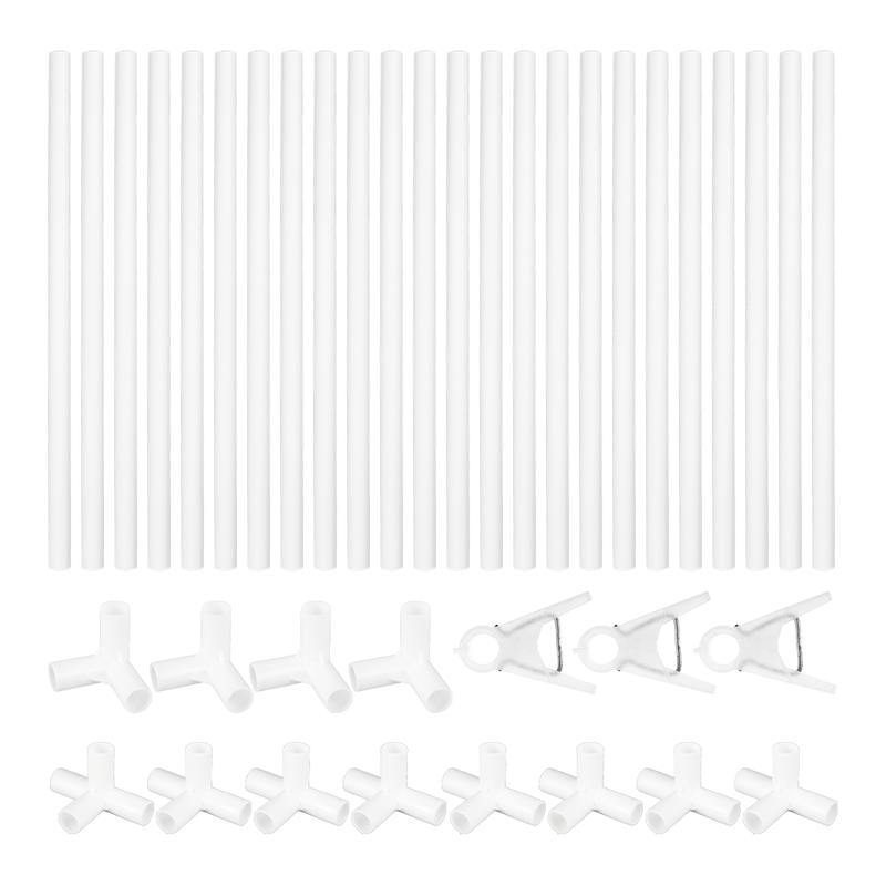 Flower Stand for Flower Pot DIY Flower Holder White Plastic Flower Potted Holder Rack Detachable Garden Container Supports Rack Easy to Assemble for Indoor Outdoor Garden Home 951B0 5