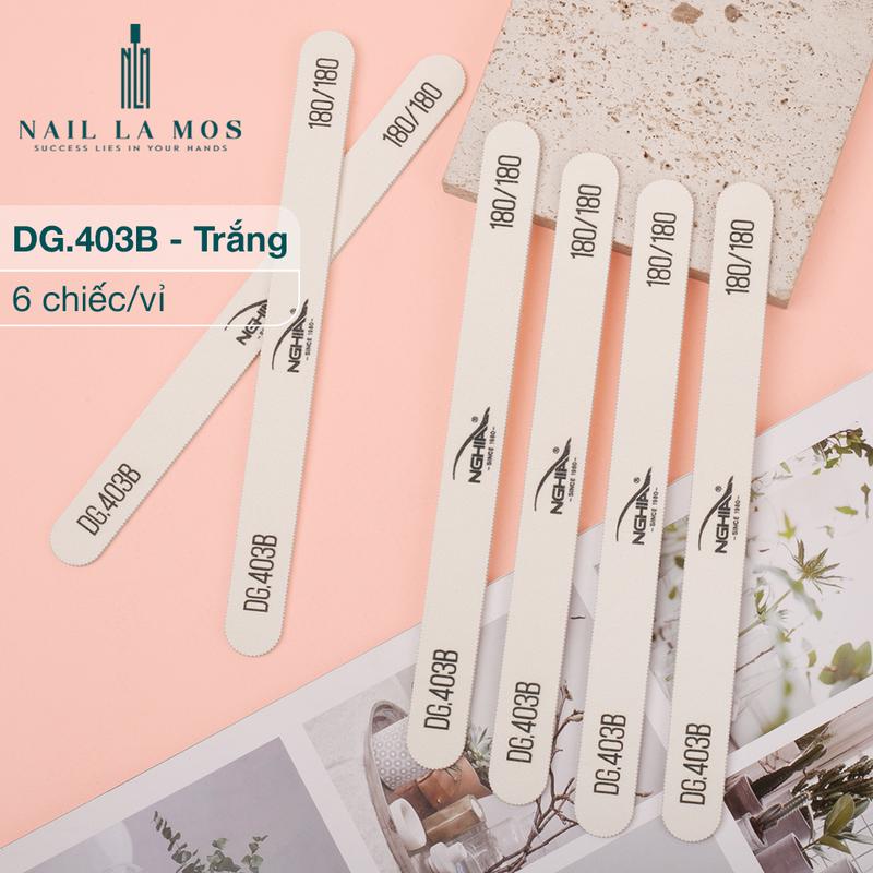 Dũa móng tay Kềm Nghĩa DG403A DG403B chính hãng - Dũa giấy vỉ nhựa cao cấp chuyên dụng làm nail (6 chiếc/vỉ) 7