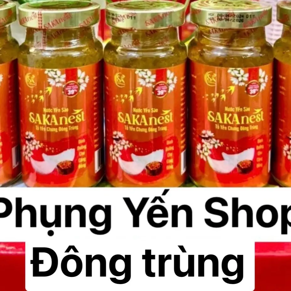 Combo 20 lọ tổ Yến chưng sẵn SAKAnest, đông trùng hạ thảo 39% Yến tươi -150 mL (sản phẩm không hộp ) dành cho người lớn, giúp bồi bổ sức khỏe.