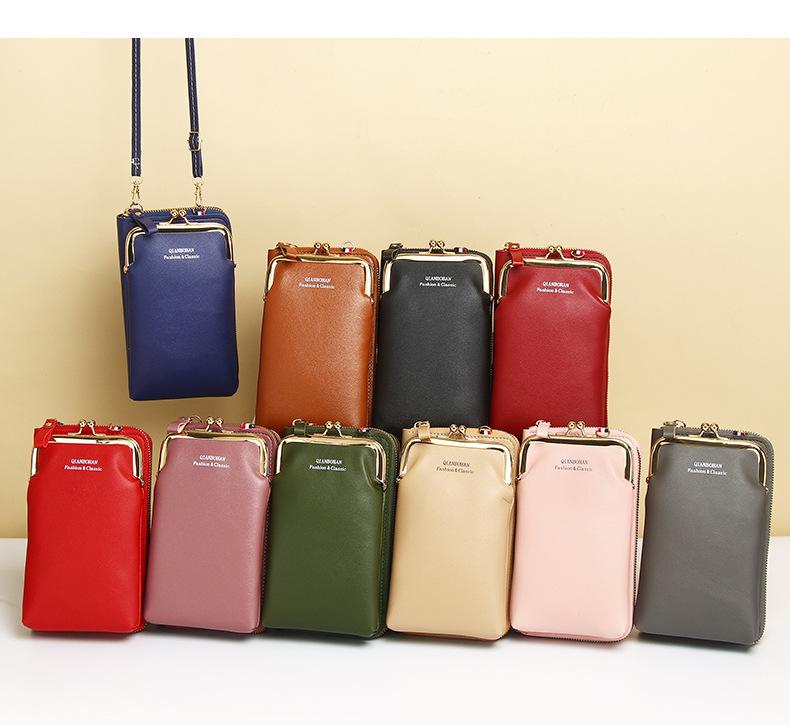 Product Introduction of Women Fashion Bag Clip Design Phone Pocket Shoulder Bag Pu Leather Female Small Crossbody Bags Ladies Messenger Purse Handbag 5
