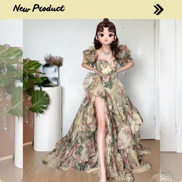  Váy Công Chúa  Đầm Công Chúa Dáng  Dài Cực xᶖnh Phong Cách Tiểu Thư Hàn Quốc Đi Chơi Dự Tiệc Douyin Style 