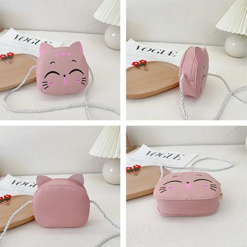 Product Introduction of New cartoon fashion children's bag Cute cat leisure crossbody kindergarten baby coin purse Cartoon sweet small bag children hand 21