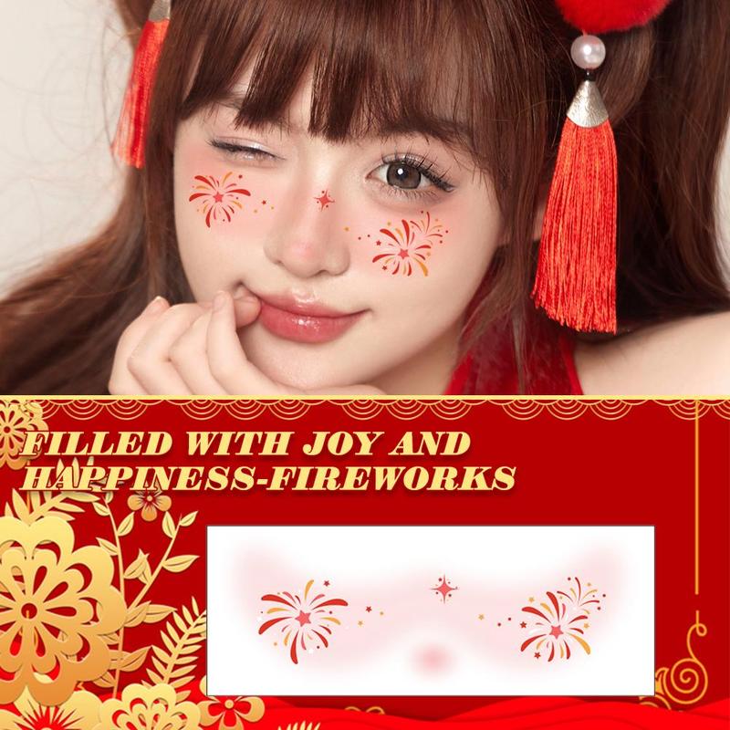Face Sticker Spring New Year Makeup Face Stickers New Year Face Stickers Spring Festival ...
