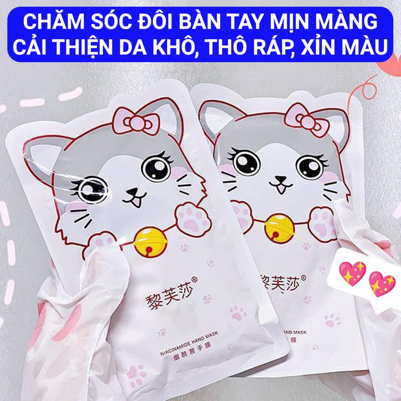 Product Introduction of [10 MIẾNG] COMBO 5 Gói Chứa 10 Miếng Mặt Nạ Dưỡng Da Tay LIFUSHA Niacinamide Hand Mask Hình Mèo Dễ Thương – Dưỡng Da Tay Sáng Mịn, Mềm Mại 17