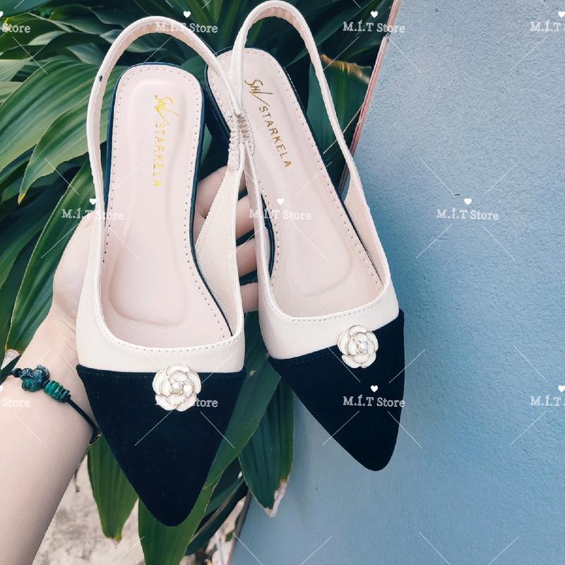 ( phom to nên lùi size ) SỤC HẬU MŨI VÁ KHOÁ HOA TRÀ Đế 3p - mũi nhọn - quai chun