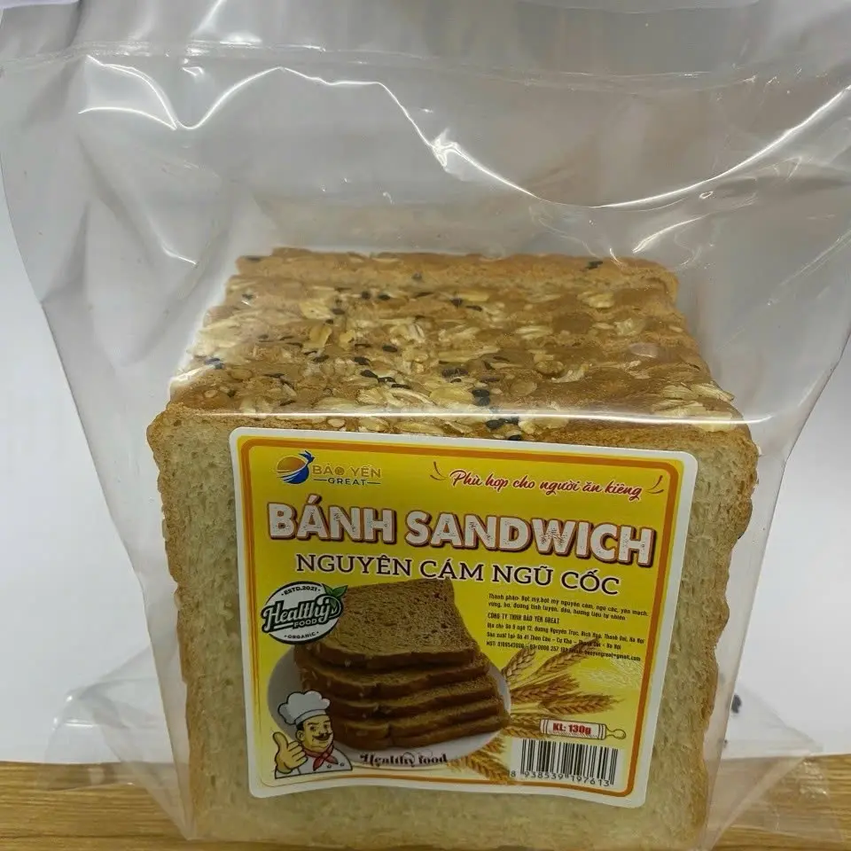 Bánh mì Sandwich nguyên cám ngũ cốc phù hợp cho người ăn kiêng Bảo Yến
