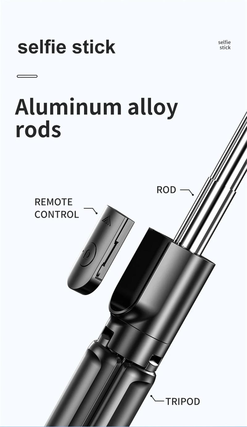 Product Introduction of ขาตั้งกล้องไม้เซลฟี่ไร้สาย, รีโมทบลูทูธ, ขาตั้งกล้องแบบขยายได้, สำหรับโทรศัพท์มือถือ iPhone, การไลฟ์สด Tiktok ไฟ  อินฟลู เครื่อง  ไลฟ์สด 45