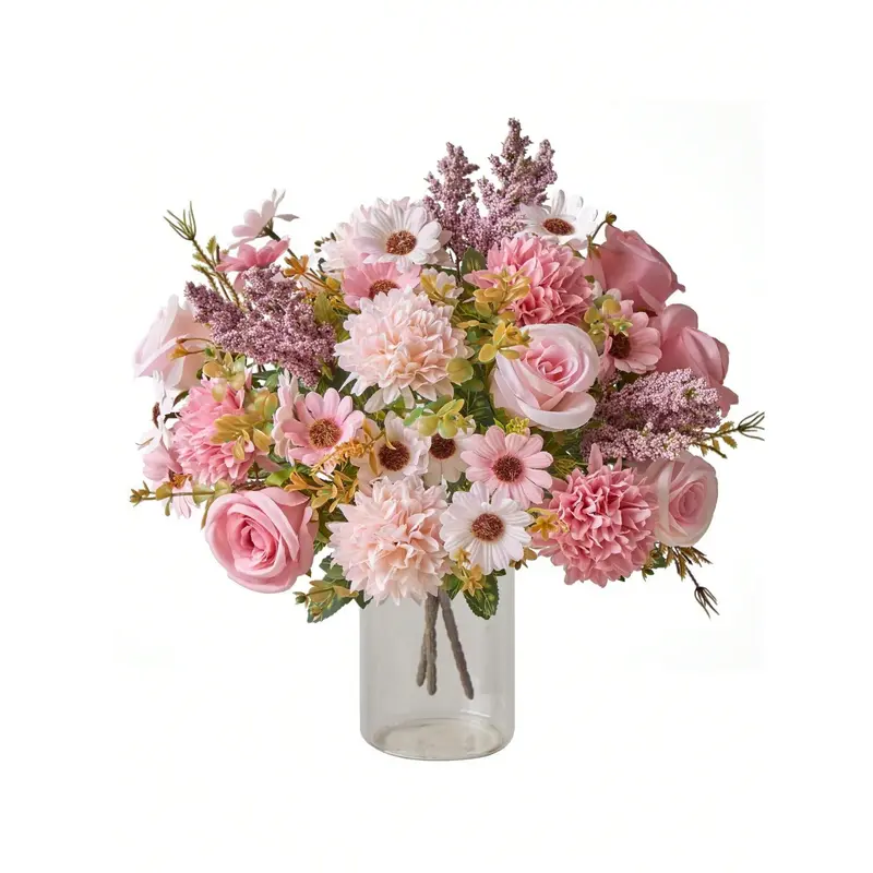 1pc/3pcs Artificial Flowers Fake Roses Flower Bouquet Silk Daisy Dandelion Flowers Bulk For Wedding Home Party Decoration Table Centerpieces, Valentine Day, Gift Gifts Birthday Graduation 8