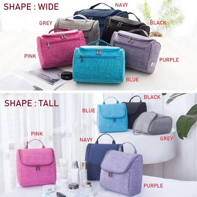 SOLID COLOR Korean TOILETRY Bag / Tas Penyimpanan Alat2 Mandi dan Kosmetik 0