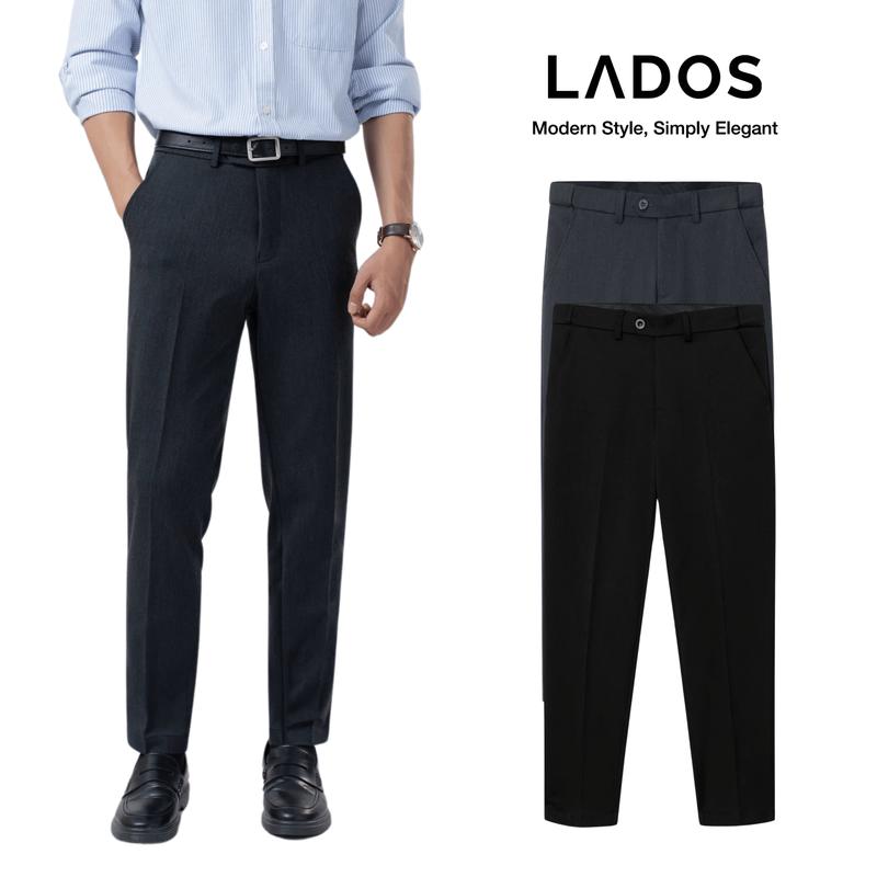 Quần Tây Dài Nam Chất Tuyết Tằm Cao Cấp LADOS-4166 Form Basic Chuẩn, lưng thun ẩn điều chỉnh chiều rộng dễ dàng