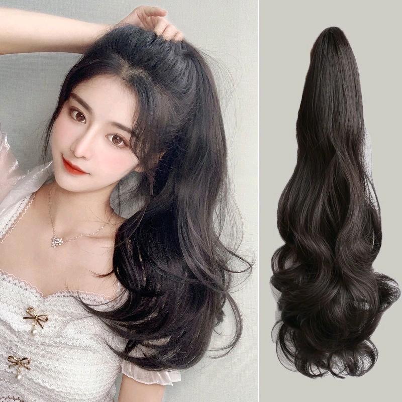 Tóc giả ngoặm Xoăn dài 50cm _ 55cm Tóc xoăn phồng Women Wig