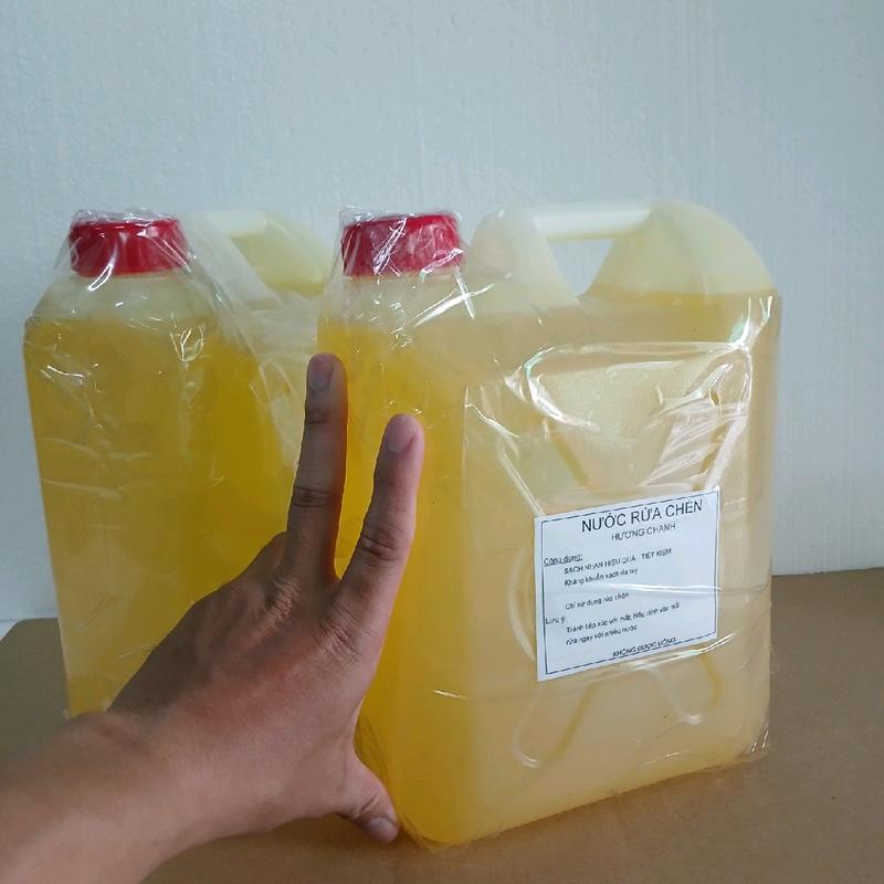 [5 lít] Nước rửa chén HƯƠNG Chanh Can 5 Lít Đậm Đặc sạch bóng 8