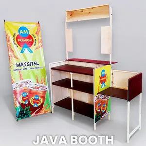 Booth Kayu + Meja Kompor 1 Tungku  JB LV