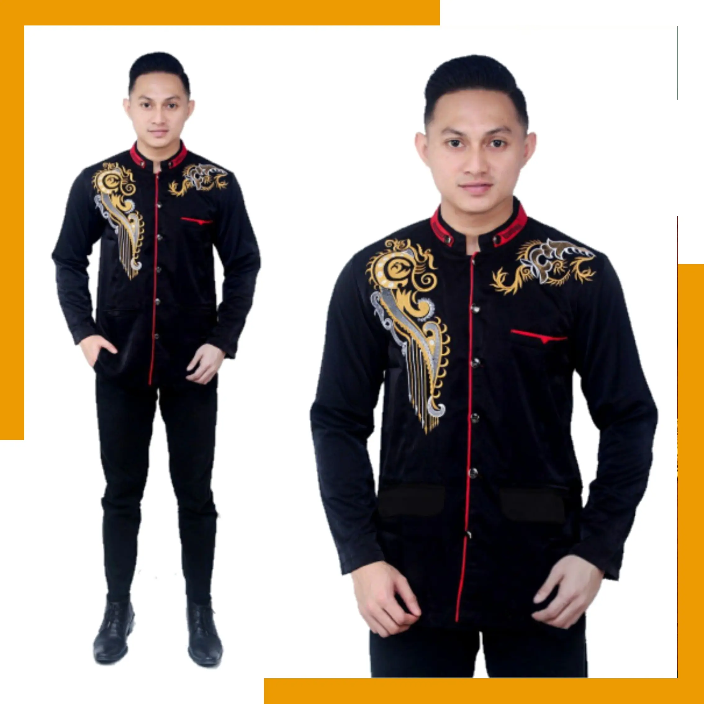 Sabila- Jasko Bordir New Motif Jas Koko Bordir Baju Muslim Elegan Termurah Biru High