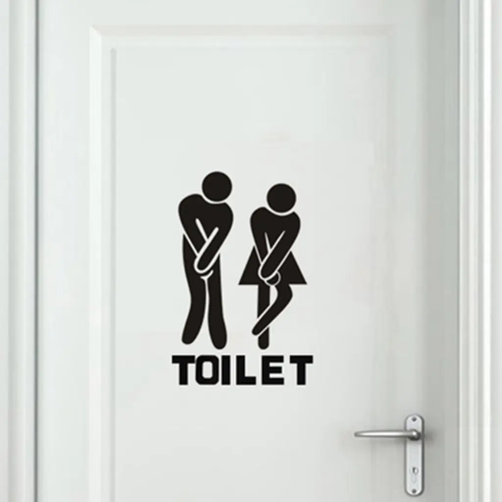 Yibao Waterproof Sticker for Business Restroom Toilet Sign Sticker Durable