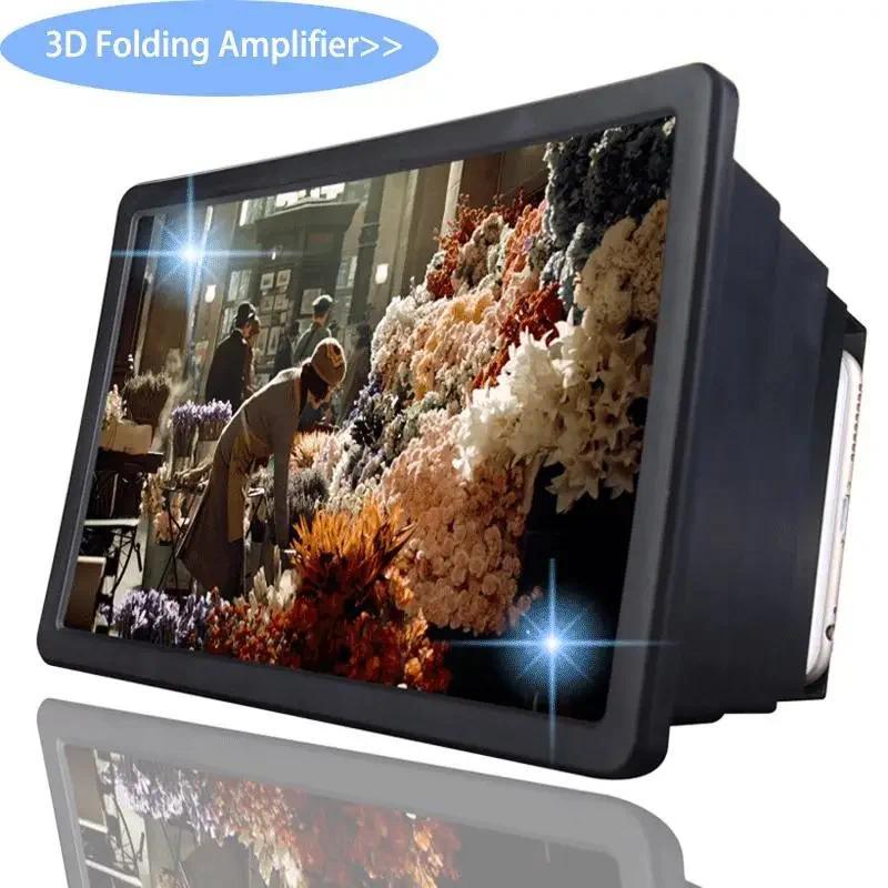 Kính Lúp Màn Hình Điện Thoại Di Động Kính Lúp Mở Rộng 3D Thông Dụng Bộ Khuếch Đại Video Bộ Khuếch Đại Máy Chiếu Giá Đỡ Giá Chân Đế Để Bàn Thích Hợp Cho Điện Thoại