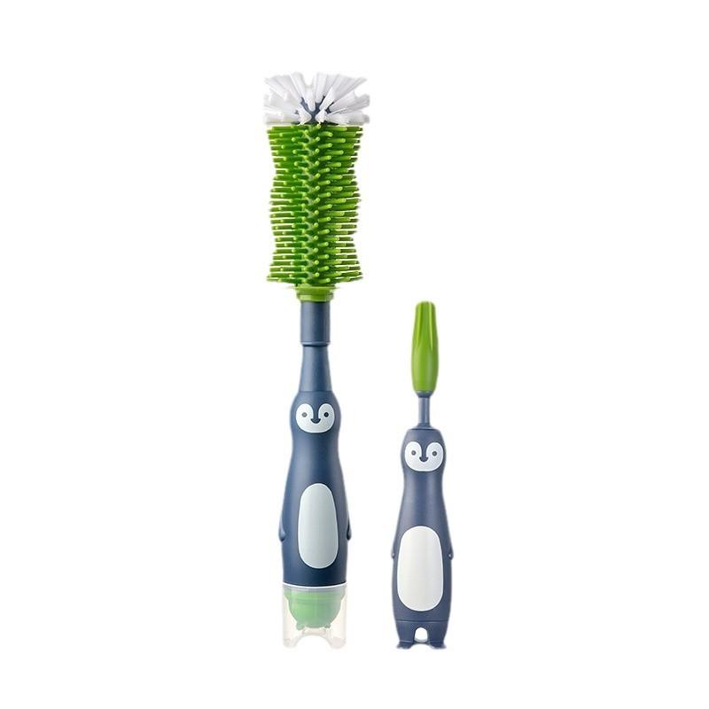 Daily Necessities Silicone Baby Bottle Brush Liquid Storage Multifunctional Nylon Cup Lid Nipple Cleaning Cup Brush Suit Maternal and Child Products Daily Necessities 4