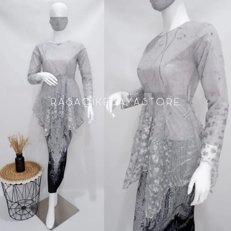 ZHAN.STORE - COD - Kebaya aurora pita gomez/ / Tunik Brokat / Kebaya Modern / Kebaya tile / Kebaya Favorite / Batik Couple/kebaya pesta/kebaya akad/kebaya wisuda/kebaya kondangan/kebaya modern/kebaya terlaris Baju Dress Wanita Setelan 1