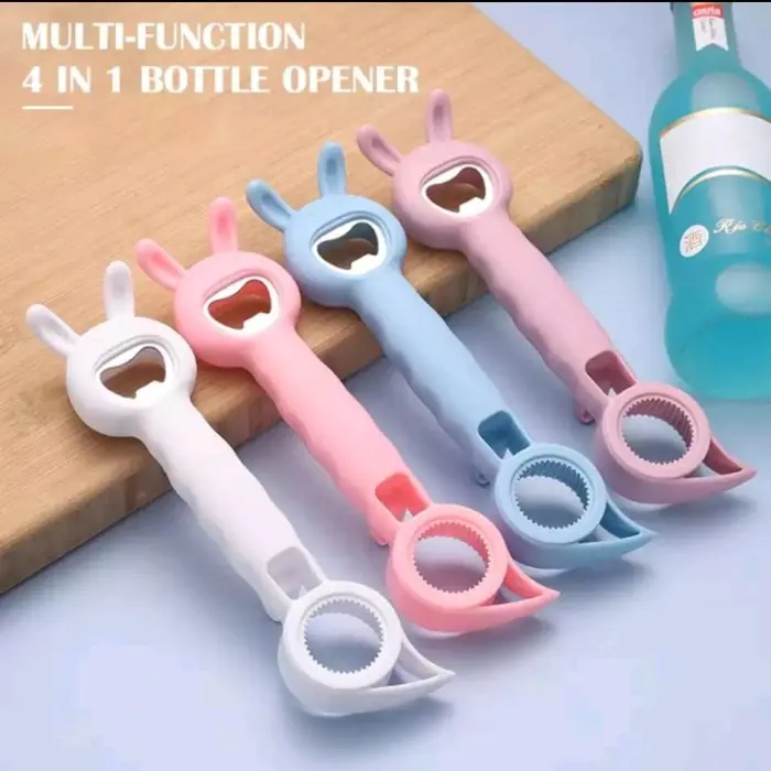 ALAT PEMBUKA TUTUP BOTOL KALENG MULTIFUNGSI MOTIF LUCU / BOTTLE OPENER - PINK 1