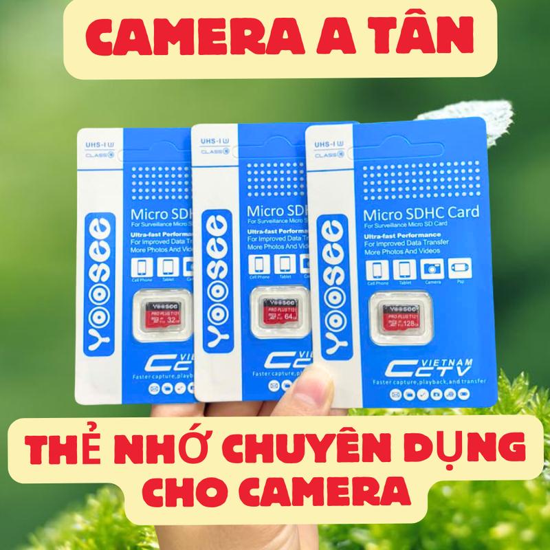 Thẻ Nhớ  Chuyên dụng cho camera 128GB/64GB/32GB tốc độ cao 90mb/s class 10/u3 YOOSEE Chuyên Dụng Cho Camera, Camera Hành Trình,Bảo hành 2 năm Phụ Kiện Phụ Kiện