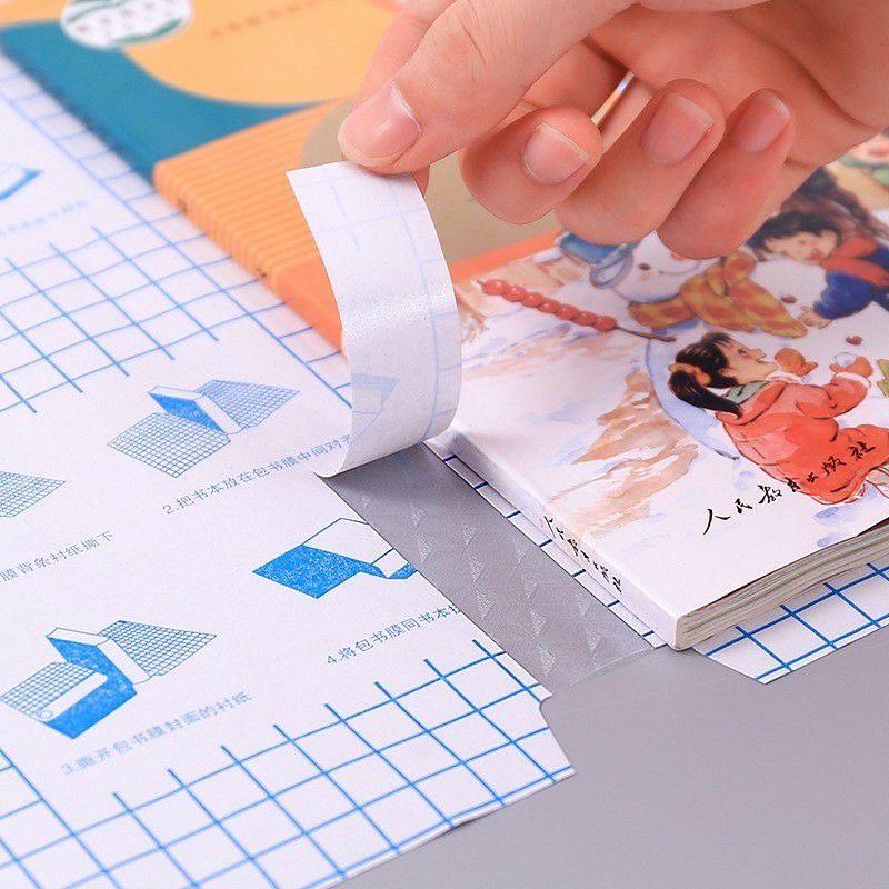 Combo 30 Decal bọc sách vở chống rách, chống nước, chống bẩn cho học sinh cỡ trung 30x43cm thông dụng dành cho sách vở thường (tặng kèm nhãn vở)