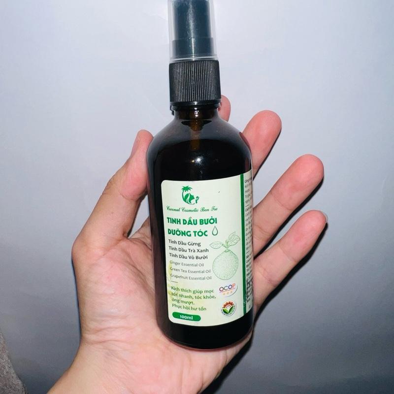 [Tặng Mần trầu ủ tóc + vòi xịt] Xịt Dưỡng Tóc tinh dầu Bưởi, Gừng và Trà Xanh Coconut Cosmetic Ben Tre