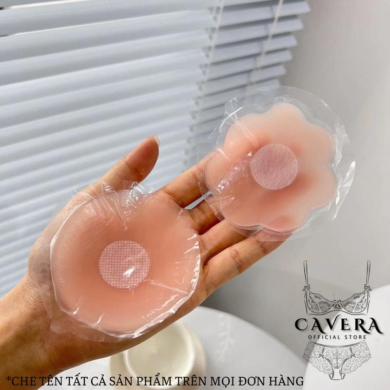 Hộp 10 miếng dán ngực silicon sử dụng nhiều lần CAVERA D306 Nữ Cao Su Women 2