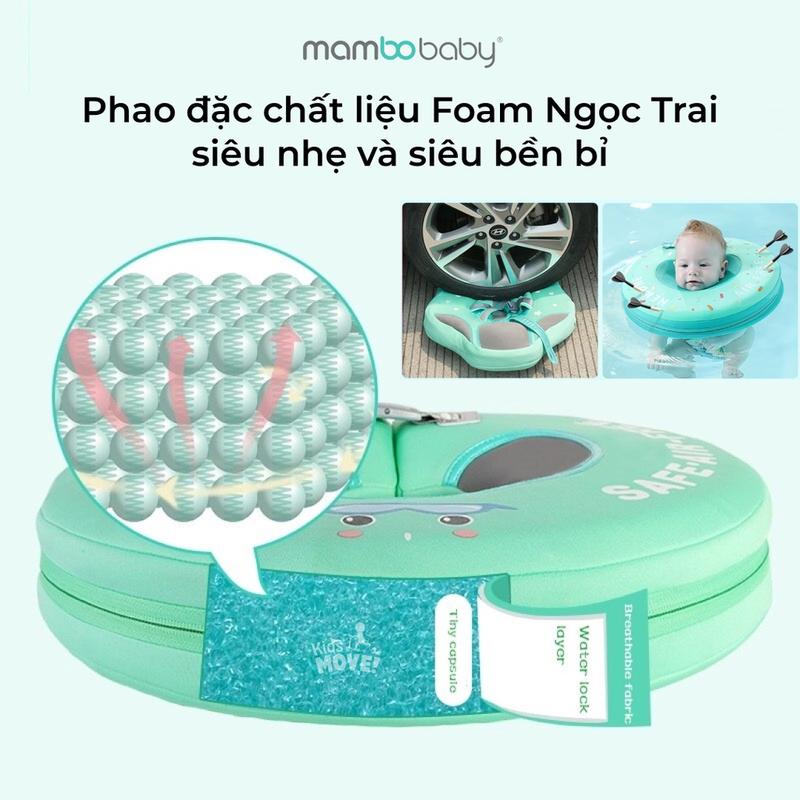 Product Introduction of Phao cổ cho bé sơ sinh tập bơi chính hãng Mambobaby, chống lật, không bơm hơi, đặc ruột cho bé 0-6 tháng-1 tuổi cao cấp 2