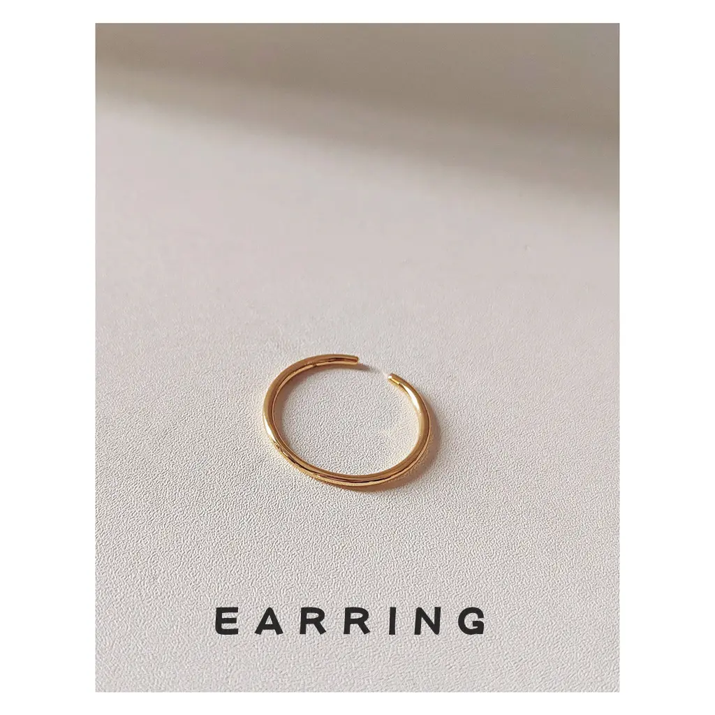 Fashion Commuting Korean and Japanese Adjustable Open Round Ring Simple Niche Ring Light Luxury Niche Ring Plated 14K Gift for Girls