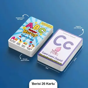 FLASH CARD KARTU BERGAMBAR ALAT PERMAINAN EDUKASI ANAK