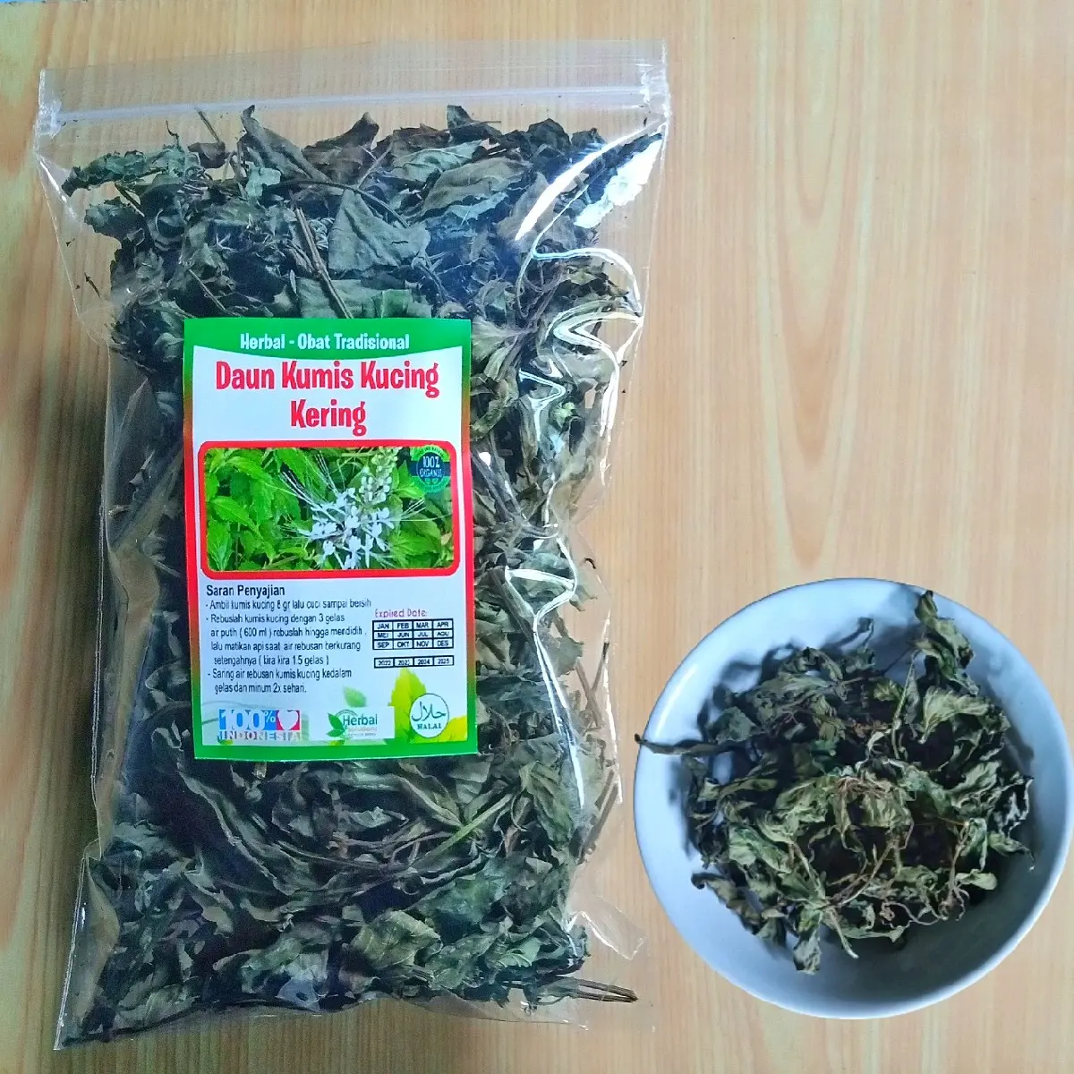 Daun Kumis Kucing Kering Organik
